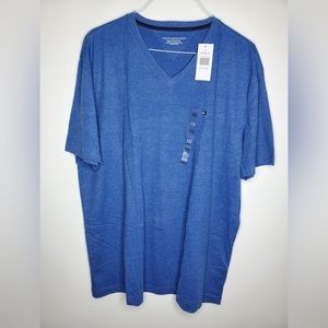 Tommy Hilfiger V-Neck Flag Essential Mens T-Shirt in Greek Isle Blue NWT XXL